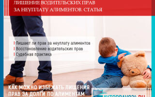 Лишение водительских прав за долги по алиментам