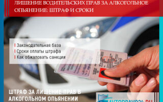 Лишение водительских прав за алкогольное опьянение в 2026 году